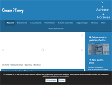 Tablet Screenshot of electricite-plombier-bordeaux-cousin-henry.fr